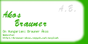 akos brauner business card